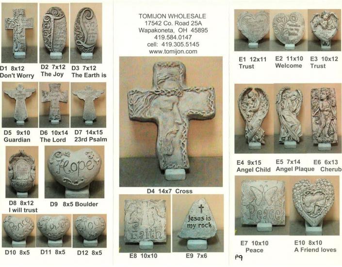 We offer religious-themed stones of all shapes and sizes! 